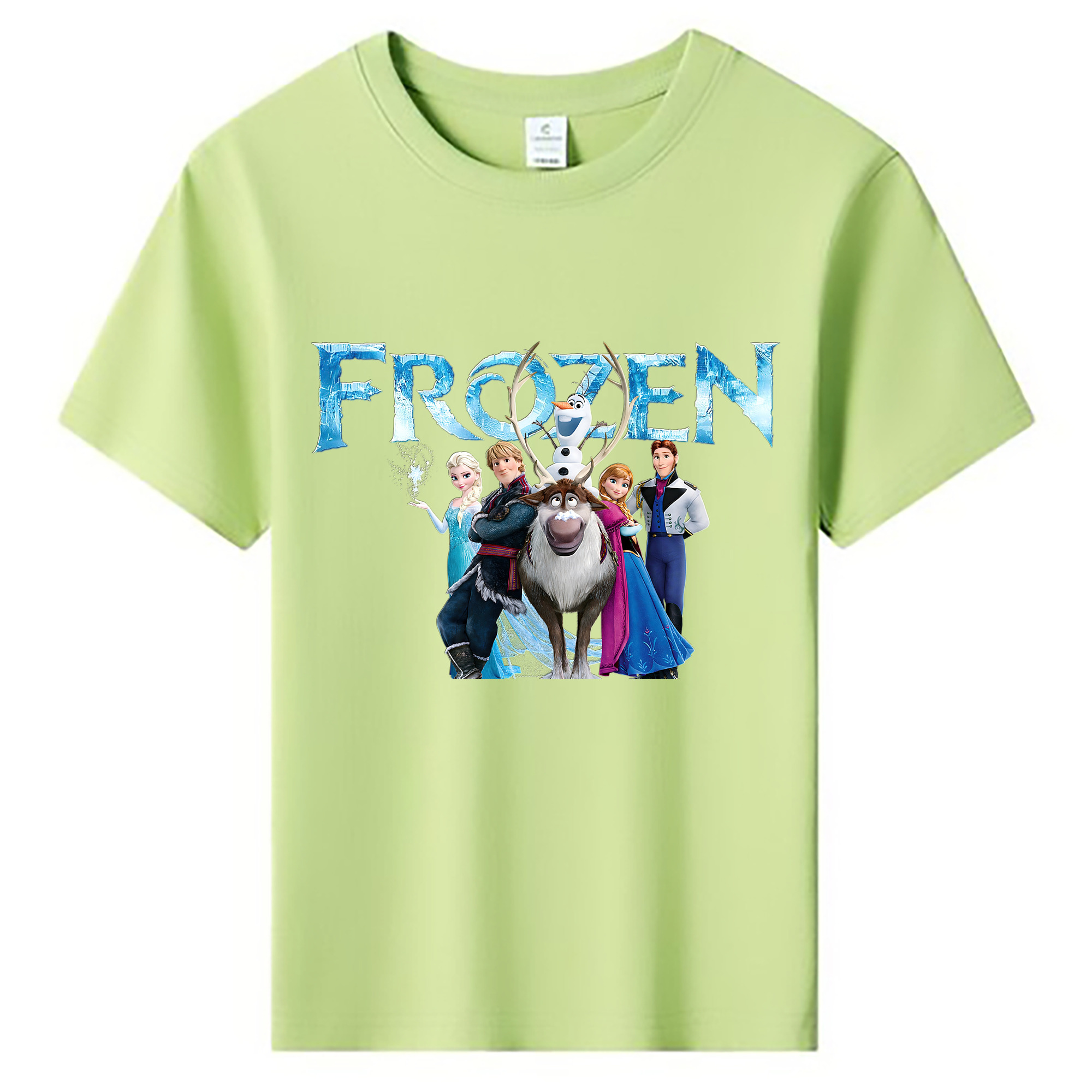 （画像用） アナと雪の女王 アンナ エルサ Frozen Anna Elsa 綿100％キッズTシャツ（フロントプリント）